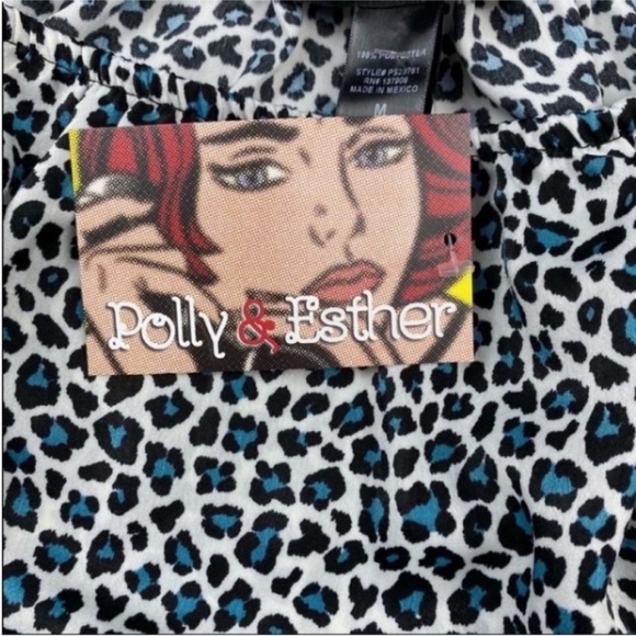 Polly & Esther midi skirt Size M Leopard Print - Picture 2 of 7